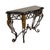 1980s Maitland Smith Tessellated Marble Console Table Wrought Iron Brass French Louis XV Style For Sale - Image 12 of 16