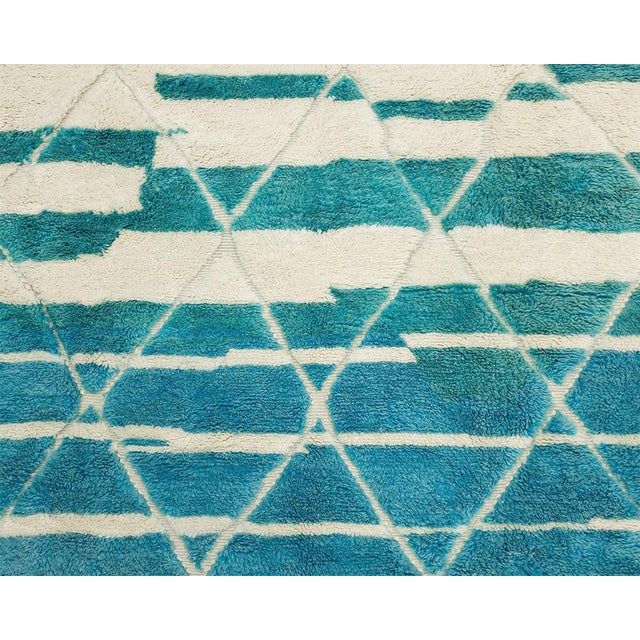 Contemporary Hand-Knotted Wool Rug by Azele Studio For Sale - Image 3 of 9