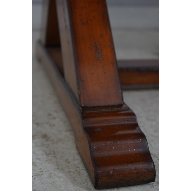 Large Rustic Style X Base Trestle Dining Table For Sale - Image 11 of 14