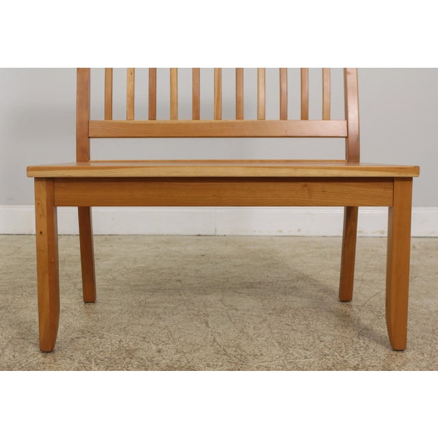 1990s Country Design Solid Cherry Bench or Settee For Sale - Image 5 of 11