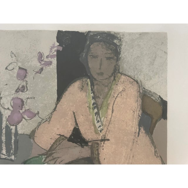 Beige 1950s Aldo Salvadori Lithograph, Framed For Sale - Image 8 of 9