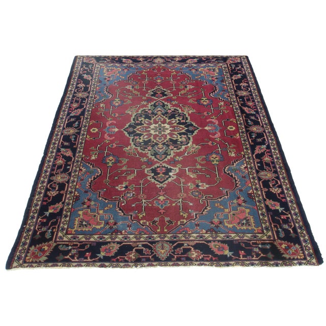 Antique Turkish Hand Knotted Wool Rug 5′1″ × 6′6″ Chairish