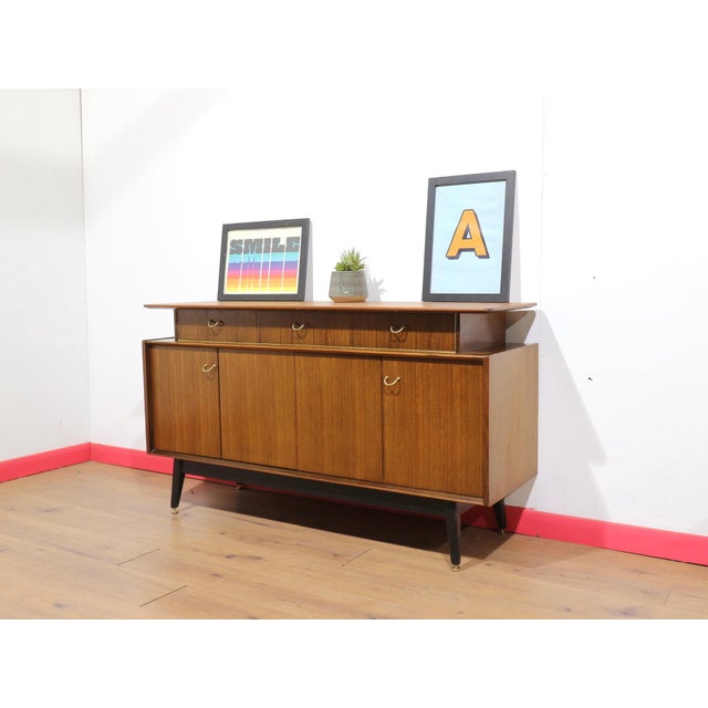 G Plan Mid Century Modern Vintage G Plan Afromosia Credenza Sideboard For Sale - Image 4 of 15