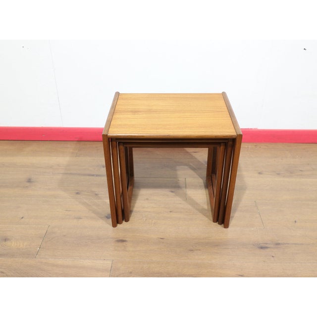 Mid Century Modern Vintage Teak Quadrille Nesting Ends Tables in the Style of G Plan Danish Style For Sale In Greensboro - Image 6 of 14