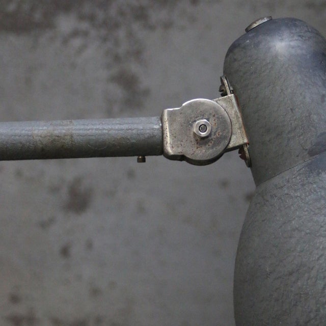 1950s Vintage Industrial French Table Clamp Lamp For Sale - Image 5 of 9