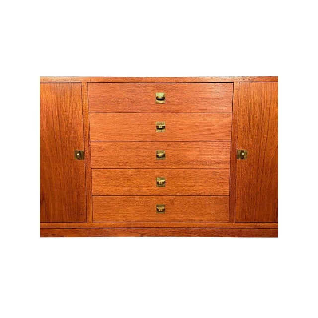 Ole Gjerlov Knudsen & Torben Lind Teak Sideboard for France & Sons For Sale - Image 4 of 15