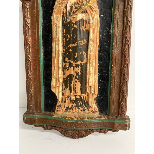 Antique Saint Teresa of Ávila Devotional Wall Plaque For Sale - Image 11 of 12