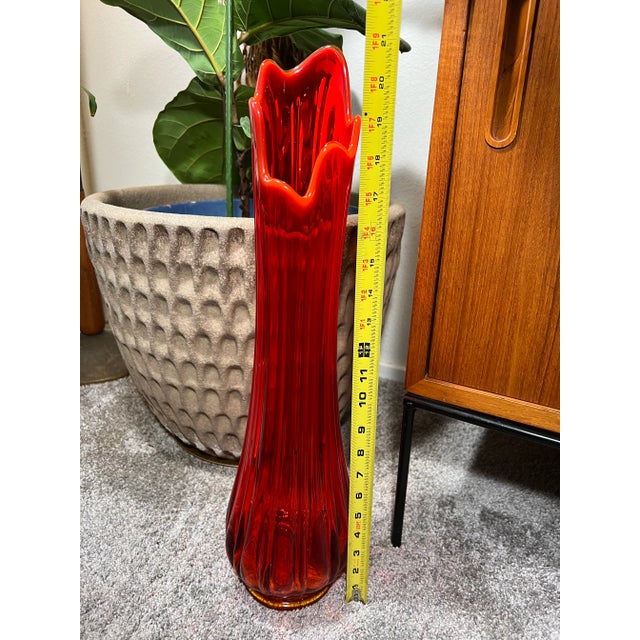 Vintage Mid Century 1960s Le Smith Red Swung Vase Chairish