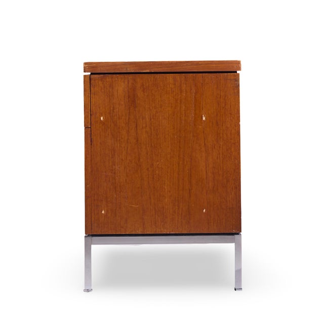 Mid 20th Century Florence Knoll Mid Century Teak and Chrome File Credenza For Sale - Image 5 of 8