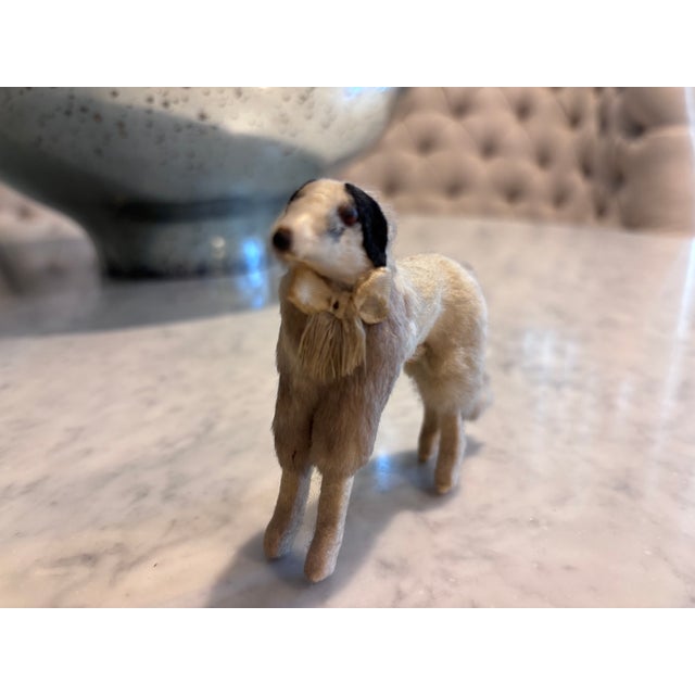 1900s Borzoi Bru Kestner Jumeau Bleuette Fashion Doll Germany Label 4” Fur Salon Dog For Sale In Palm Springs - Image 6 of 8