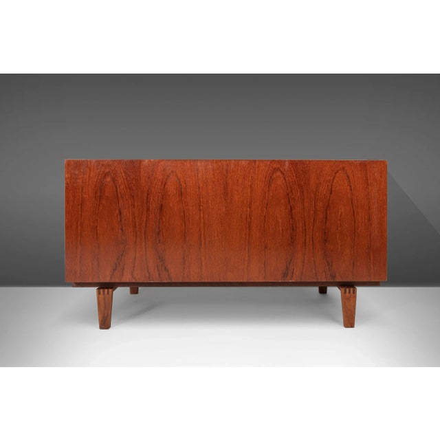 Brown Danish Modern Teak 4-Drawer Sideboard by Peter Lovig Nielsen for Dansk Designs, circa 1950s For Sale - Image 8 of 11