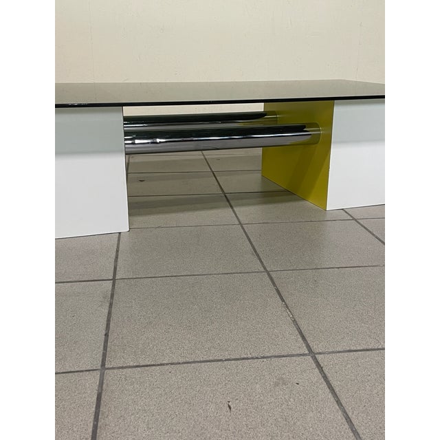 Coffee Table in Colored Formica and Glass, 1970s For Sale - Image 13 of 18