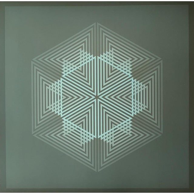 Jim Bird, Tribute to Vasarely 3, 1972, Photolithograph For Sale - Image 4 of 4