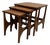 Mid-Century Scandinavian Teak Nesting Tables, 1960s, Set of 3 For Sale