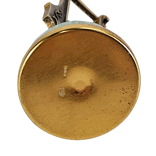 Gold Angeletti Italian Silver Place Card Holder Lyre Music Design For Sale - Image 8 of 9