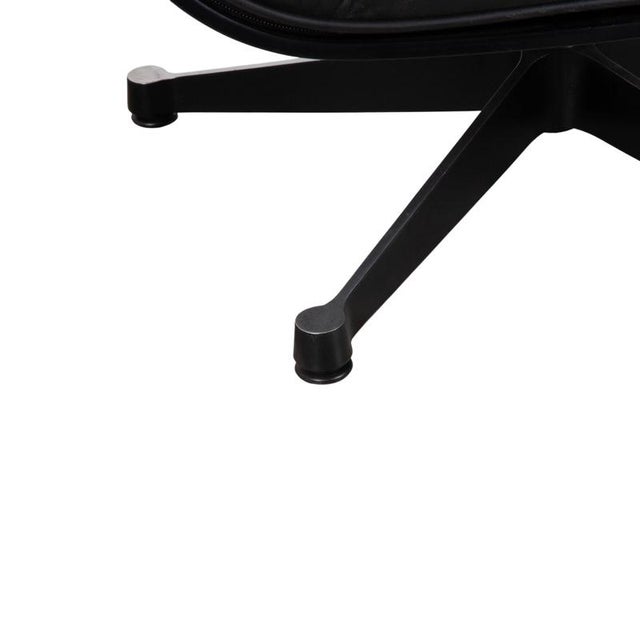 Lounge Chair Leather Armchair in Wood Black by Charles & Ray Eames for Vitra For Sale - Image 6 of 13