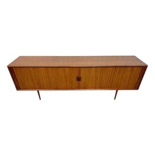 Mid-Century Danish Modern Faarup Møbelfabrik Teak Tambour Sideboard – Restored! For Sale