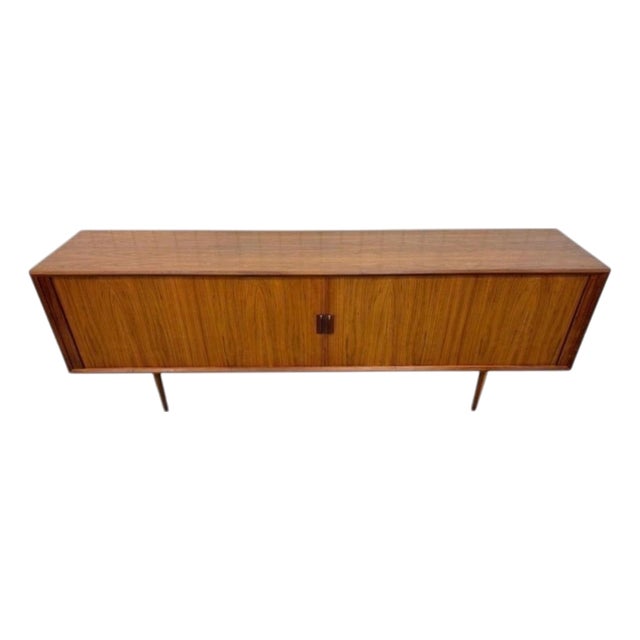 Mid-Century Danish Modern Faarup Møbelfabrik Teak Tambour Sideboard – Restored! For Sale