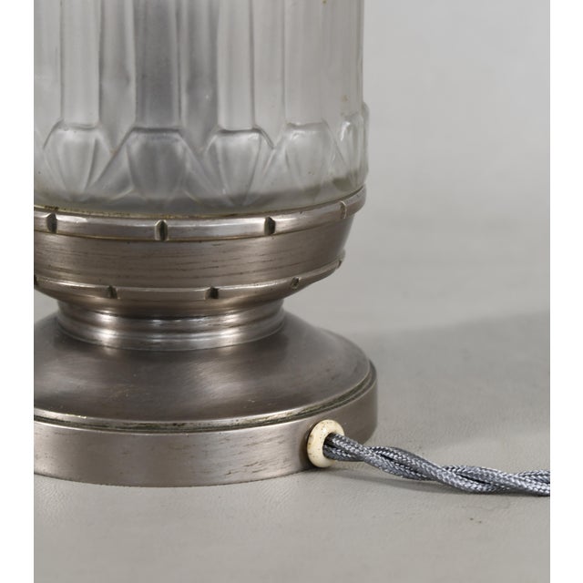 1930s French Art Deco Lamp by Henri Dieupart & Simonet Freres - France For Sale - Image 4 of 13