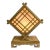 20th Century Handcrafted Wooden Square Table Lamp For Sale