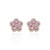 Not Yet Made - Made To Order Cherry Blossom Pink Sapphire Diamond Flower Stud 18k Yellow Gold - 2 Pieces For Sale - Image 5 of 6