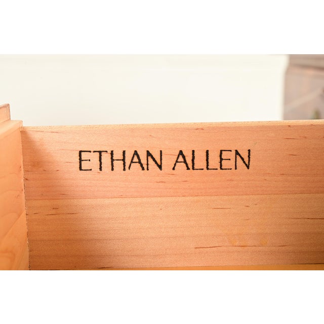 Ethan Allen French Provincial Louis XV Carved Solid Maple Sideboard or Bar Cabinet For Sale - Image 9 of 17