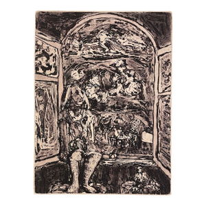 1973 Adrienne Anderson Cat Mystic Etching