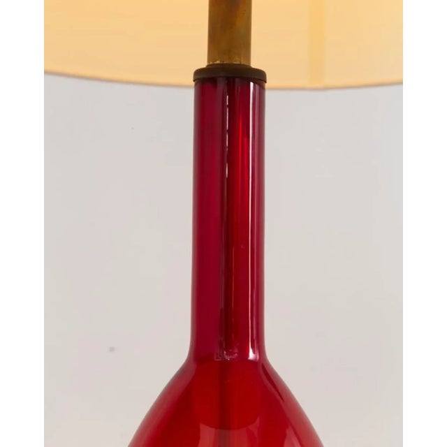 Venini Mid Century Modern Venini Italian Art Glass Bottle Lamp For Sale - Image 4 of 5