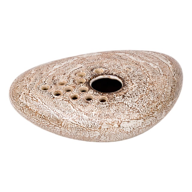 Large Hungarian Organic Studio Pottery Ikebana Vase, 1970s For Sale