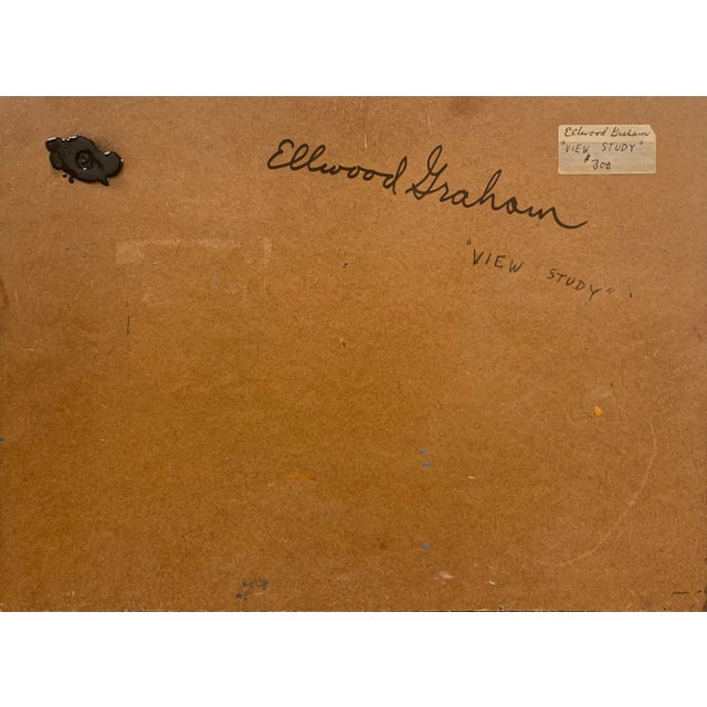 Saffron 'Abstract Landscape' by Ellwood Graham, Corcoran, Whitney, Art Institute of Chicago, San Francisco Art Association, Los Angeles County Museum of Art For Sale - Image 8 of 9