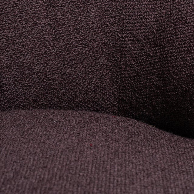 French 1880-1889 France Deep Aubergine Plum Tufted Barrel-Back Accent Chair For Sale - Image 3 of 11