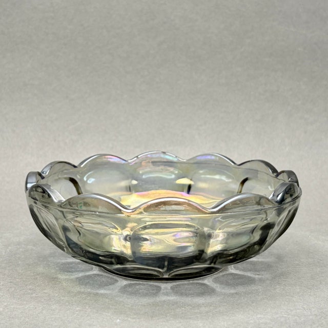 This beautiful vintage Federal Glass bowl features the classic Colonial Thumbprint (Yorktown) pattern finished with a...