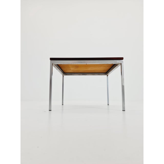 German Teak Coffee Table with Chrom Legs from Knoll International, 1960s For Sale - Image 12 of 13