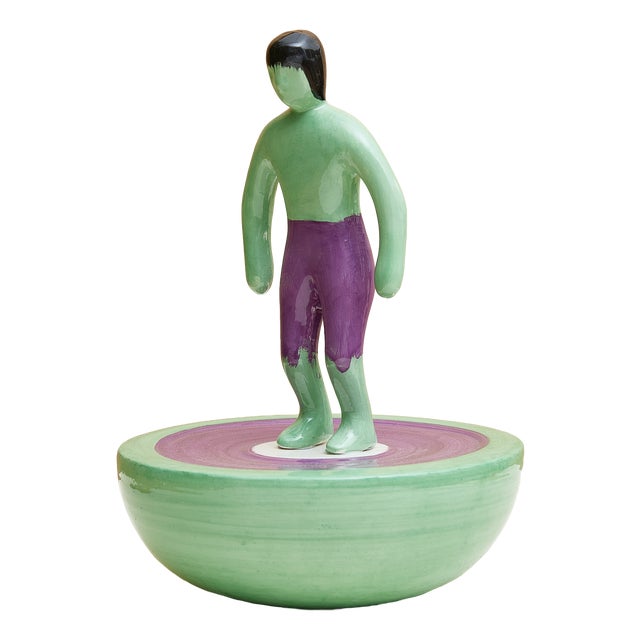 Subbuteo Ornament Sculpture in Double-Mold Ceramic from Artigianato Italiano For Sale