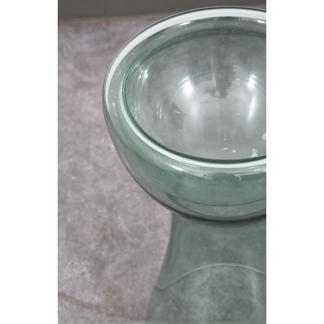 Mid Century Modern Glass Planter Floorstanding Vase Studio Hand Blown Vintage 70 For Sale In Sacramento - Image 6 of 12