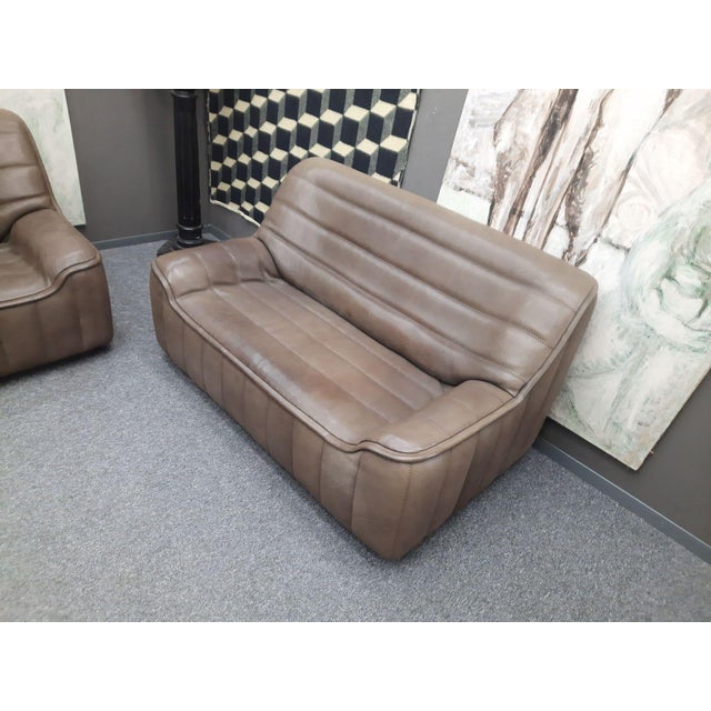 DS 84 Seating in Buffalo Leather from de Sede, 1970s, Set of 4 For Sale - Image 9 of 15