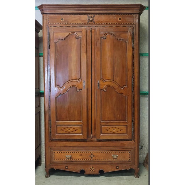 Louis XV Cherrywood Wardrobe For Sale - Image 4 of 4