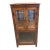 1990s Rustic Wood & Glass Display Cabinet For Sale