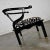 Black Vintage Ming Style Black Lacquer & Brass Low Chair After James Mont in Scalamandre El Morocco Espresso Fabric For Sale - Image 8 of 13