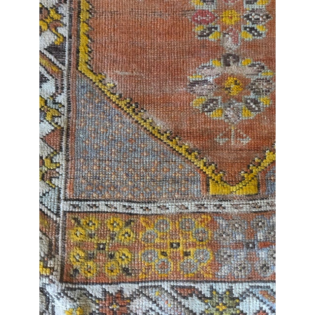 Mid-Century Modern Vintage Hand Knotted Turkish Oushak Rug - 2′2″ × 3′8″ For Sale - Image 3 of 4