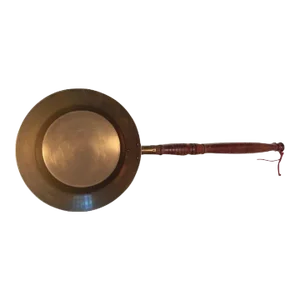Vintage Copper Jam Pan With Decorative Wooden Handle