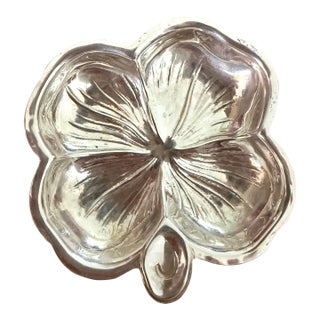 Cartier Sterling Clover Pin Dish For Sale