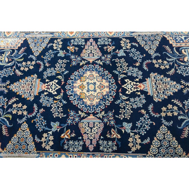 Hand-Knotted Kashan Rug in Cork Wool, 2000s For Sale - Image 6 of 12