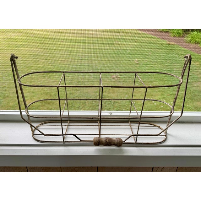 1950s Set of 5, Vintage Milk Bottles and Holder for Flowers/Display For Sale - Image 5 of 15