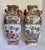 Pair of Chinese Porcelain Hand-Painted Famille Rose Vases With Plum Fruit Handles For Sale - Image 9 of 12