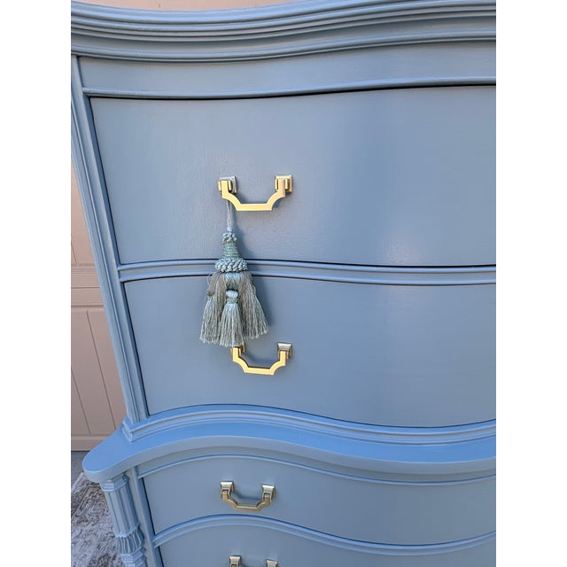 Vintage Tall Chest on Chest White Furniture Co. Chest of Drawers For Sale - Image 10 of 12