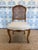 Set of Six Carved Wood Cane Back Dining Chairs With Upholstered Seats For Sale In New York - Image 6 of 6