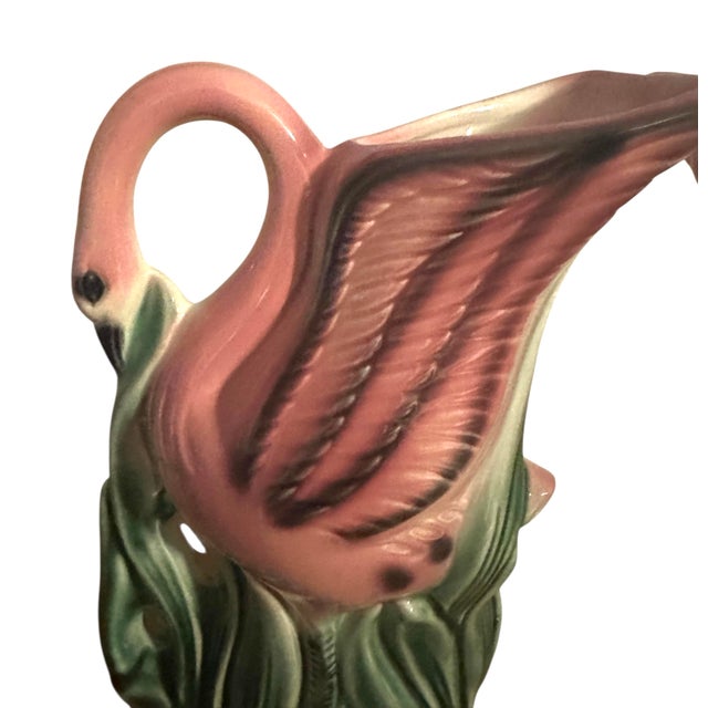 Ceramic Vintage 1950’s Stanford Ware Pink Flamingo Vases - A Pair For Sale - Image 7 of 11