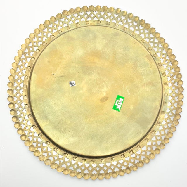 Vintage Indian-Made Arabian Moroccan-Style Solid Brass Coffee or Tea Set - 8 Piece For Sale - Image 9 of 12