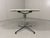 Coffee- or side table by Charles & Ray Eames for Herman Miller, United States. White & grey marble round table top, chrome...